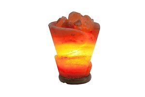 Декоративно-обработанная соляная лампа StayGold Роза с диммером 3 кг