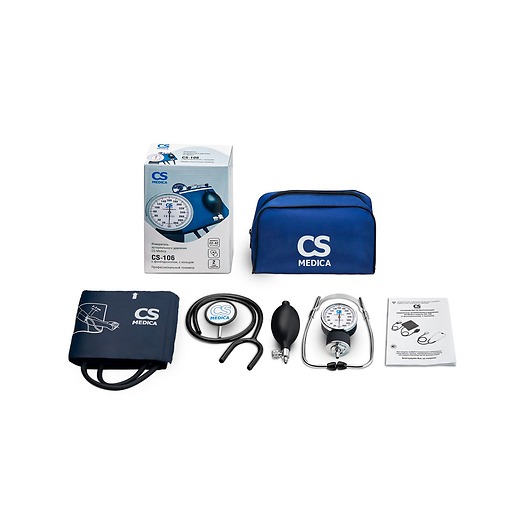 Тонометр механический CS Medica CS-106 с фонендоскопом, с кольцом    