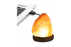 Декоративно-обработанная соляная лампа StayGold USB с диммером 0.5 кг